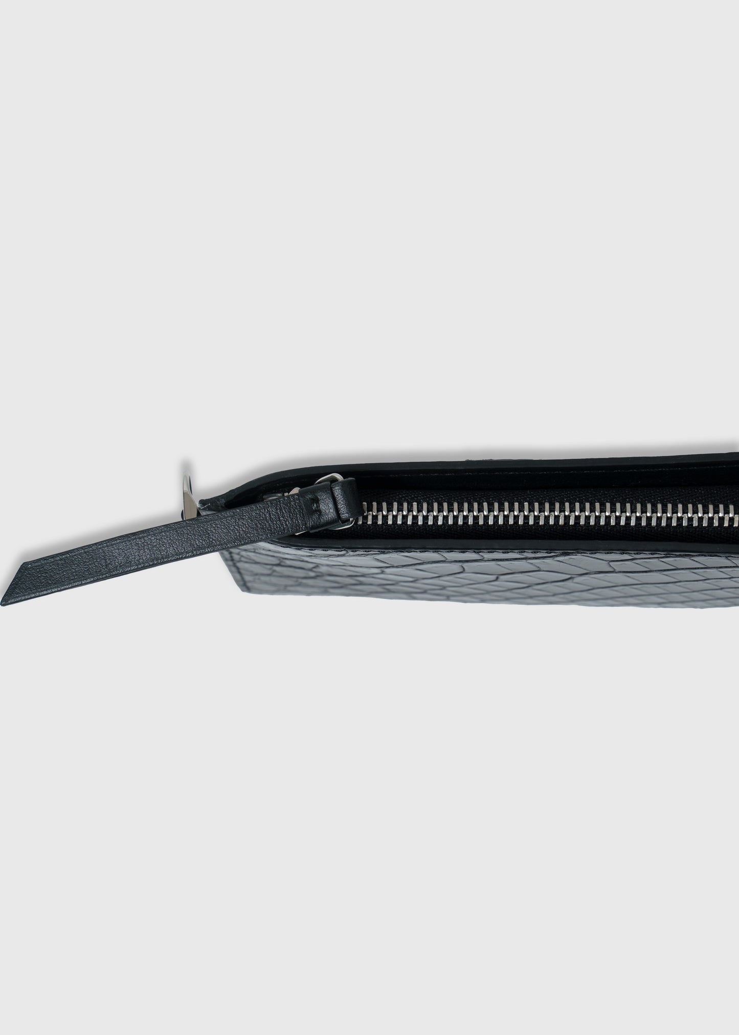 CROCODILE LEATHER MATTE BLACK FRAGMENT CASE