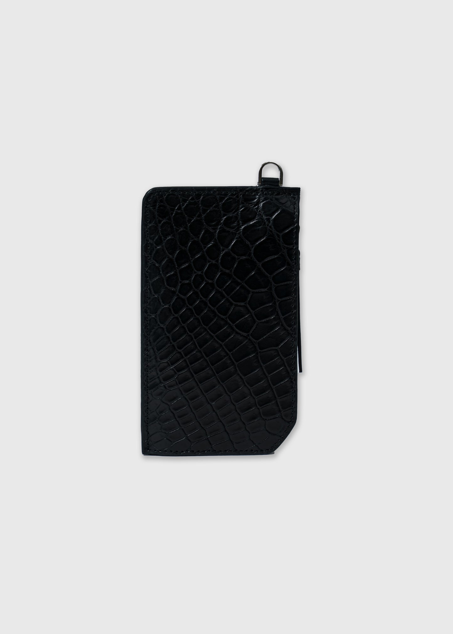 CROCODILE LEATHER MATTE BLACK FRAGMENT CASE